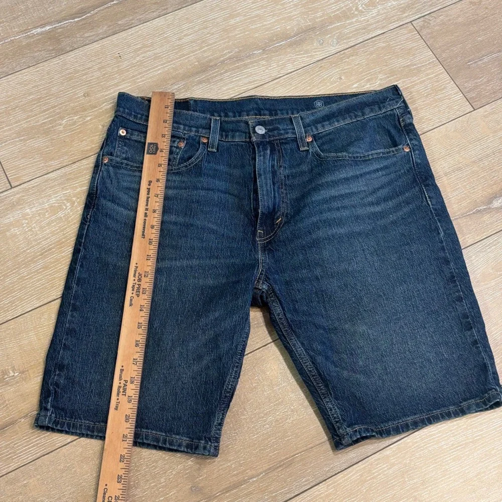Levis 405 Standard Fit Denim Shorts Mens 34 Dark Wash Jean Shorts